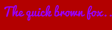 Image with Font Color 9900FF and Background Color B30000